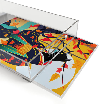 Black Cat in Kimono Acrylic Serving Tray