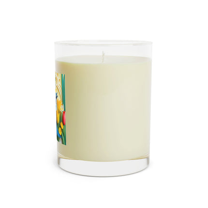 Blue Jays in a Spring Garden Scented Candle - Full Glass, 11oz - The White Tea & Fig, The Lavender & Sage, and The Ocean Mist & Moss