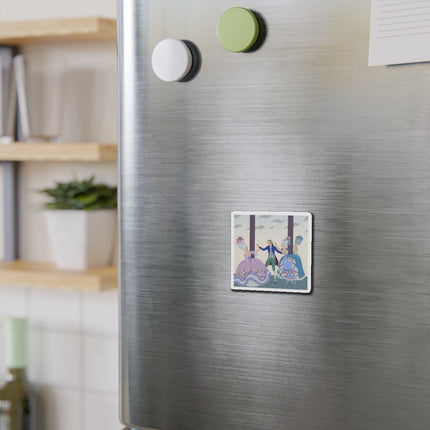 🎭🌸 Blindman’s Bluff Die-Cut Magnets – Rococo Courtship Whimsy