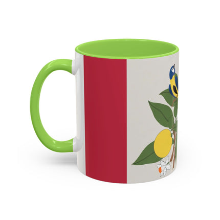 Blue Tit & Butterfly Colorful Mugs – Spring Harmony & Delicate Beauty