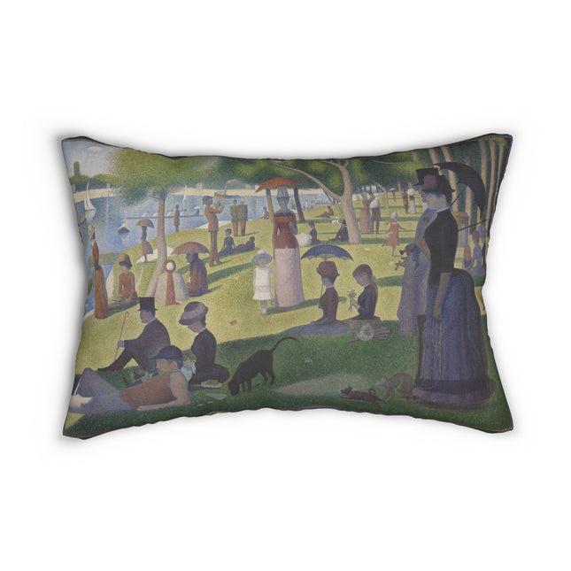 A Sunday on La Grande Jatte by Georges Seurat Spun Polyester Lumbar Pillow