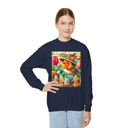 The Little Garden Tender Youth Crewneck Sweatshirt – Sunshine, Sweetness & Blooming Imagination