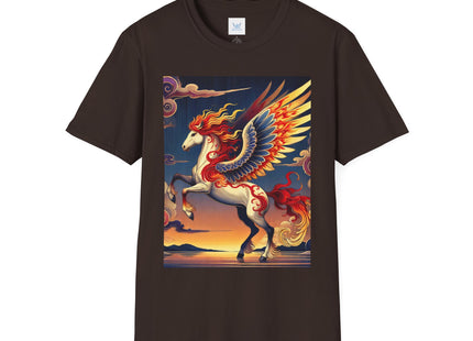 Flame-Winged Horse at Sunset Unisex Softstyle T-Shirt