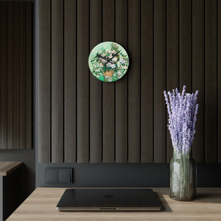 Roses by Vincent Van Gogh Acrylic Wall Clock, Round and Square