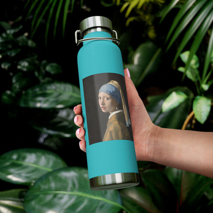 Girl with a Pearl Earring by Johannes Vermeer Copper Vacuum Insulated Bottle, 22oz