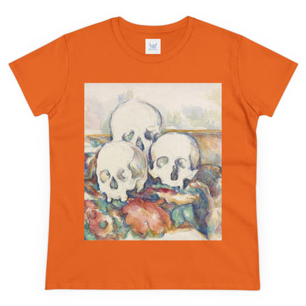 The Three Skulls by Paul Cézanne Women's Midweight Cotton Tee