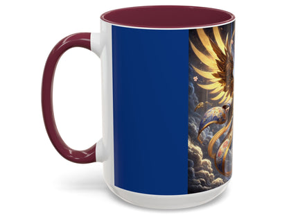 Valkyrie Descending Through Storm Colorful Mugs (11oz, 15oz)