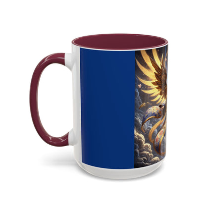 Valkyrie Descending Through Storm Colorful Mugs (11oz, 15oz)