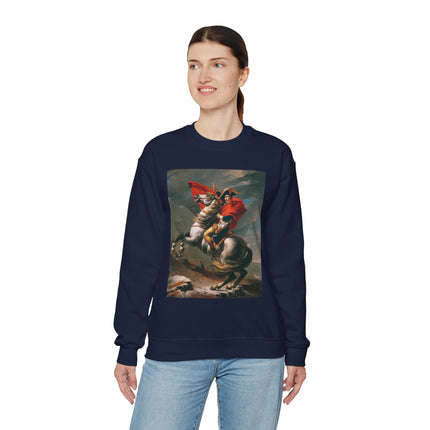 Napoleon Crossing the Alps by Jacques-Louis David Heavy Blend™ Crewneck Sweatshirt