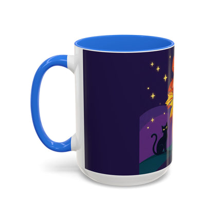 🎃🕯️ Moonlit Pumpkin Masquerade Colorful Mug – Whimsical Halloween Charm