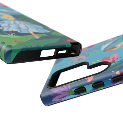 🌸☂️ A Stroll Through The Enchanted Forest Phone Case – Art Deco Floral Fantasy