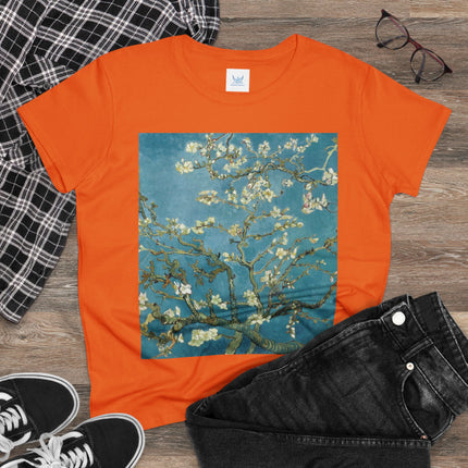 Almond Blossom by Vincent van Gogh Women's Midweight Cotton Tee