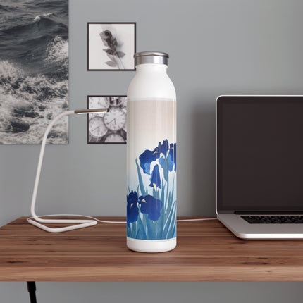 Irises by Ohara Koson Slim Water Bottle