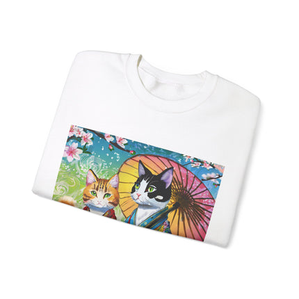 Kimono Kitties Unisex Heavy Blend™ Crewneck Sweatshirt