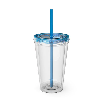 Geisha Kitten's Enchanted Carousel Ride Sunsplash Tumbler with Straw, 16oz