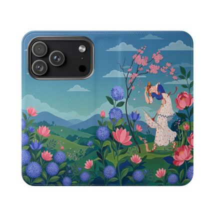 🌸🌿 The Garden Hide-And-Seek Flip Case – Art Deco Floral Whimsy