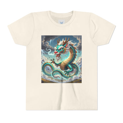 Tibetan Dragon in Battle Youth Short Sleeve Tee