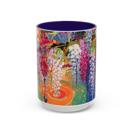 Golden Wisteria Elegance Colorful Mugs (11oz, 15oz)