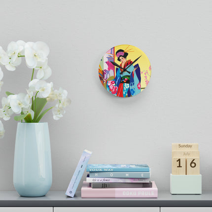 A Timeless Journey by Umberto Brunelleschi Acrylic Wall Clock, Round and Square