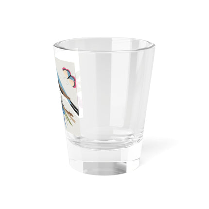 Bluebird & Butterfly Shot Glass – Spring Harmony & Delicate Beauty
