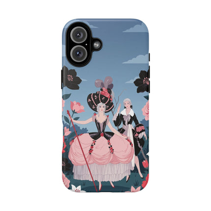 🌹🎭 The Rose Masquerade Promenade Phone Case – Art Deco Floral Elegance