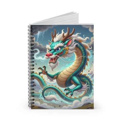 Tibetan Dragon in Battle Spiral Notebook - Ruled Line
