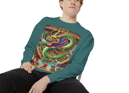 Tibetan Dragon Over Kabuki Duel Sweatshirt