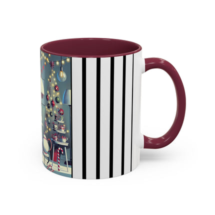 Whimsical Christmas Tea Party Colorful Mugs (11oz, 15oz)