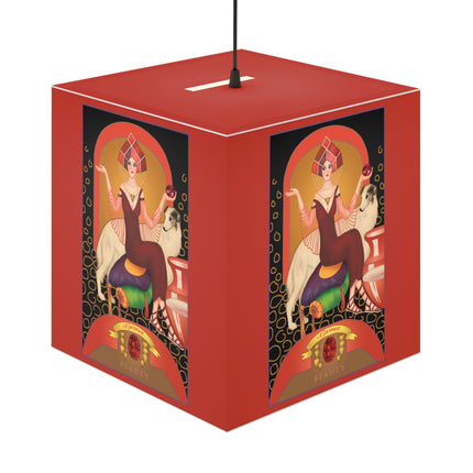 January & Garnet Zodiac Light Cube Lamp