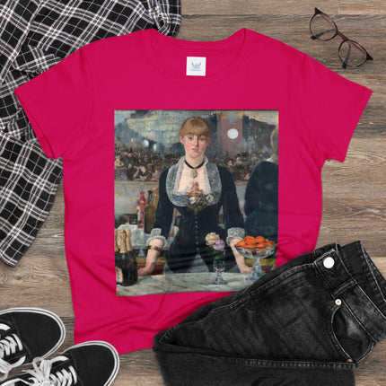 A Bar at the Folies-Bergère by Edouard Manet Women's Midweight Cotton Tee