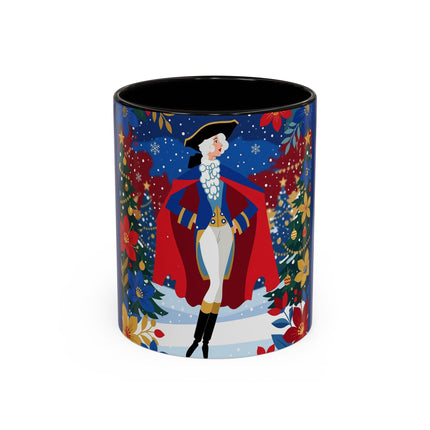 🎭❄️ The Christmas Masquerade Lady Colorful Mug – Art Deco Holiday Fantasy
