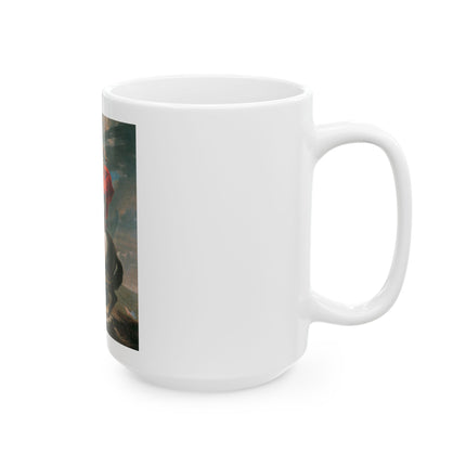 Napoleon Crossing the Alps by Jacques-Louis David Ceramic Mug (11oz, 15oz)