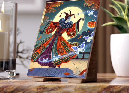Court Magician with Ghost Butterflies Ceramic Tile