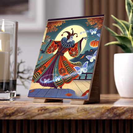 Court Magician with Ghost Butterflies Ceramic Tile