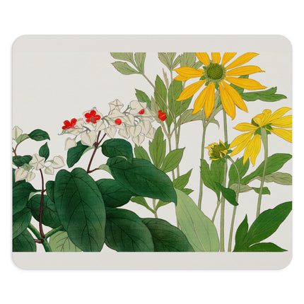 Clerodendrum & Rudbeckia by Tanigami Kônan Mouse Pad, Round and Rectangle