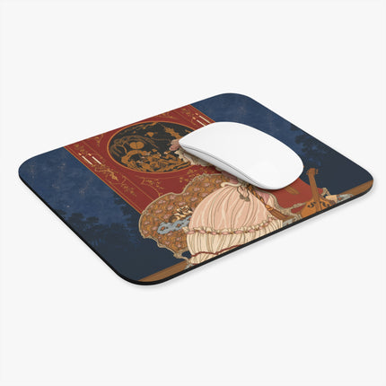 💌🌙 The Lady With The Secret Letter Mouse Pad – Art Deco Romantic Elegance