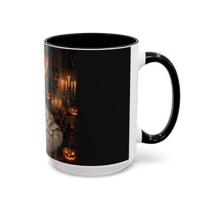🌙🎃 The Moonlit Pumpkin Parlor Colorful Mug – Elegant Halloween Charm