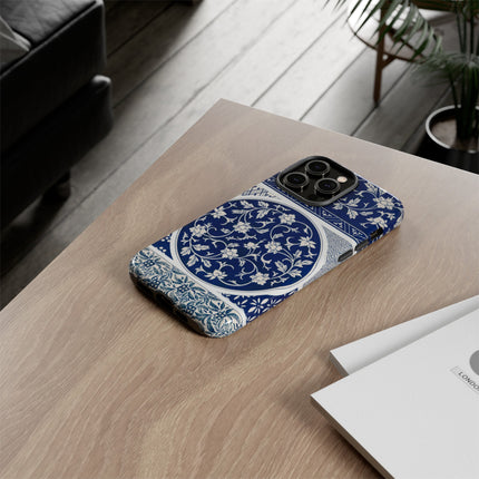 Blue Flower Pattern by Owen Jones Phone Cases