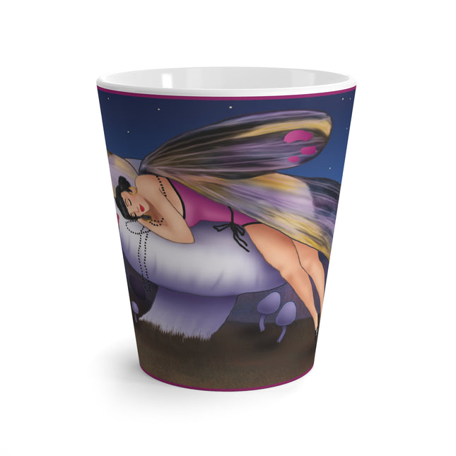 Slumbering Fairy on a Mushroom Latte Mug