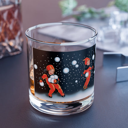 A Festive Snowball Rocks Glass, 10oz