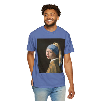 Girl with a Pearl Earring by Johannes Vermeer Unisex Garment-Dyed T-shirt