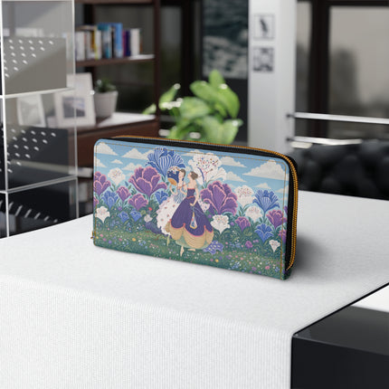 🌸🦋 The Enchanted Floral Garden Promenade Wallet – Art Deco Botanical Romance