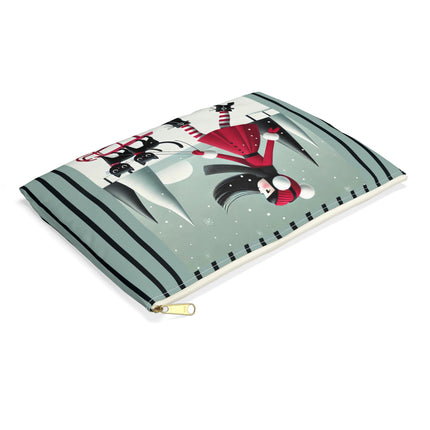 Red Sled & Curious Cats Accessory Pouch
