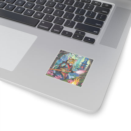Cyberpunk Leopard Kiss-Cut Stickers (4 Sizes)