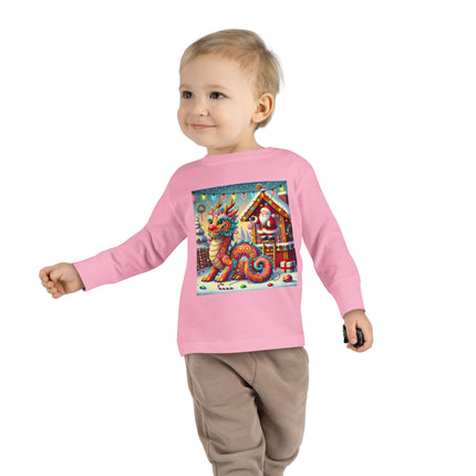 The Playful Dragon's Christmas Toddler Long Sleeve Tee