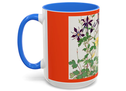 Aquilegia Flowers by Tanigami Kônan Colorful Mugs (11oz, 15oz)