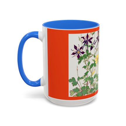 Aquilegia Flowers by Tanigami Kônan Colorful Mugs (11oz, 15oz)
