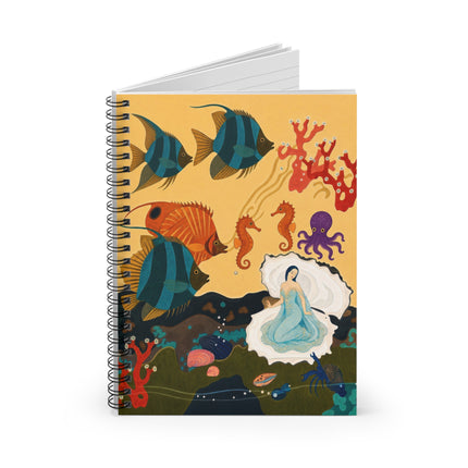 🐚🐠 The Lady Of The Enchanted Aquarium Spiral Notebook – Art Deco Undersea Fantasy
