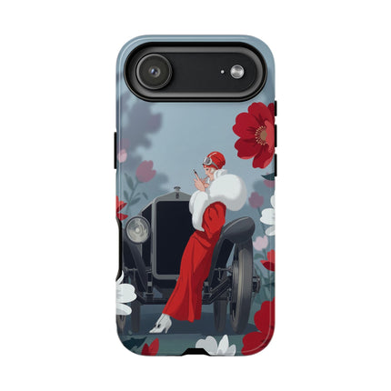 🚗🌺 The Lady Of The Grand Touring Car Phone Case – Art Deco Motoring Elegance