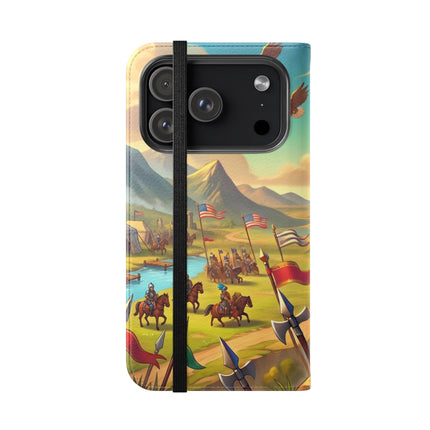 🦅⚔️ Watchful Guardian Flip Case – Courage, Leadership & Noble Adventure